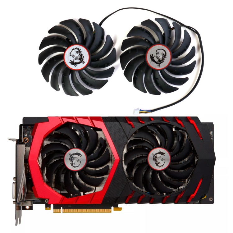 Вентиляторы для видеокарт MSI 95 мм 1060 1070 1080 470 480 570 580 ...