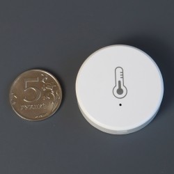 Датчик температуры и влажности круглый с Алисой ZBTH3 Zigbee Tuya / Smartlife