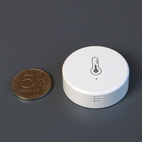 Датчик температуры и влажности круглый с Алисой ZBTH3 Zigbee Tuya / Smartlife