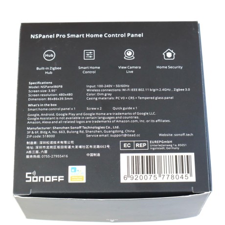 Sonoff NSPanel Pro с Zigbee шлюзом панель управления умным домом Ewelink