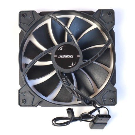 Вентилятор 140 мм тихий 1000 об/мин, 0.14А, 3 пин + Молекс 4 пин