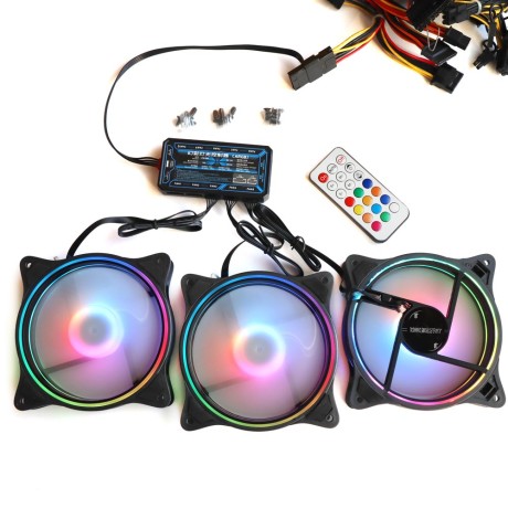 Вентиляторы ARGB 120 мм управляемые c подсветкой черные
