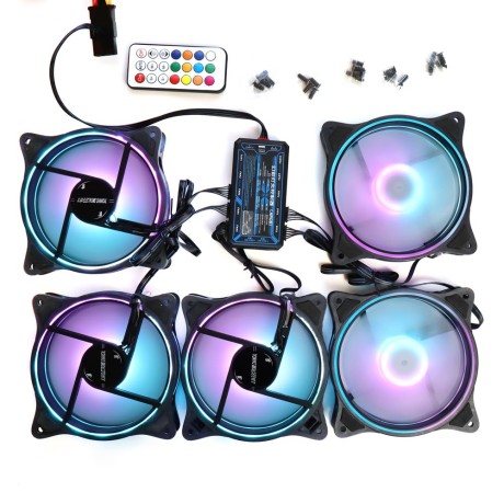 Вентиляторы ARGB 120 мм управляемые c подсветкой черные