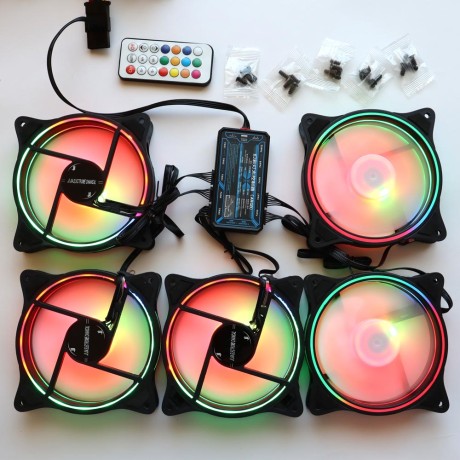 Вентиляторы ARGB 120 мм управляемые c подсветкой черные