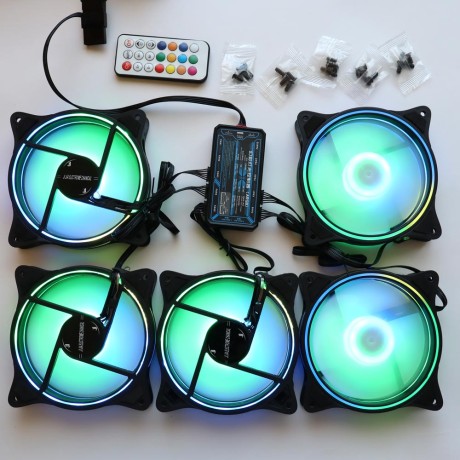 Вентиляторы ARGB 120 мм управляемые c подсветкой черные