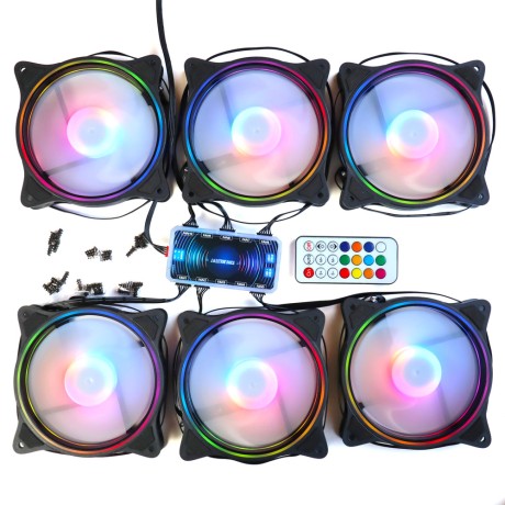 Вентиляторы ARGB 120 мм управляемые c подсветкой черные
