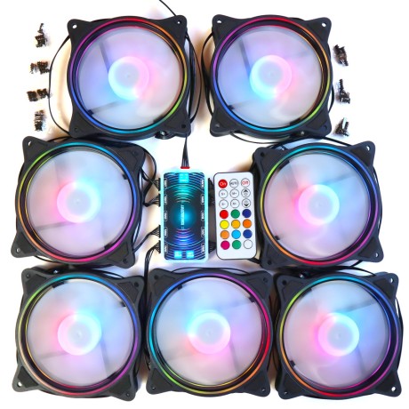 Вентиляторы ARGB 120 мм управляемые c подсветкой черные