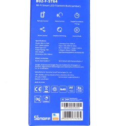 Sonoff WIFI умная лампочка филаментная, 7 Вт, Е27, B02-F-ST64