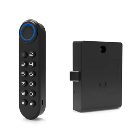 Замок для шкафа, комода с отпечатком пальца и кодом