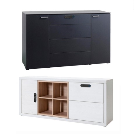 Замок для шкафа, комода с отпечатком пальца и кодом