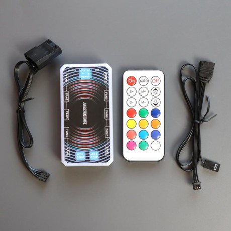 Вентиляторы ARGB низкопрофильные 12020 управляемые 120 мм c подсветкой черные