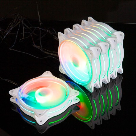Вентиляторы ARGB 120 мм управляемые c подсветкой белые