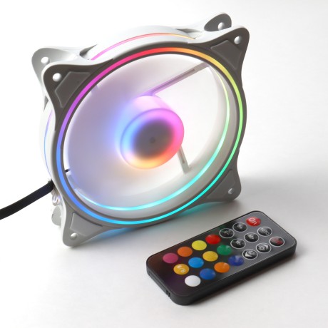 Вентиляторы ARGB 120 мм управляемые c подсветкой белые