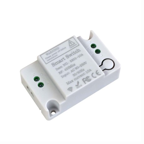 Беспроводной выключатель света RF 433 МГц 220В  Smart life с молнией