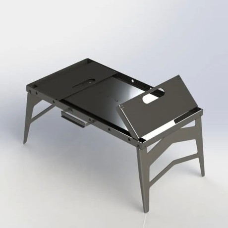 Мангал складной, сталь 1.5мм, с ручкой, большой многоразовый (на 3-5 человек)