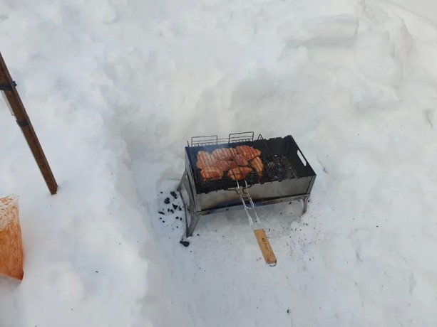 Мангал складной, сталь 1.5мм, с ручкой, большой многоразовый (на 3-5 человек)