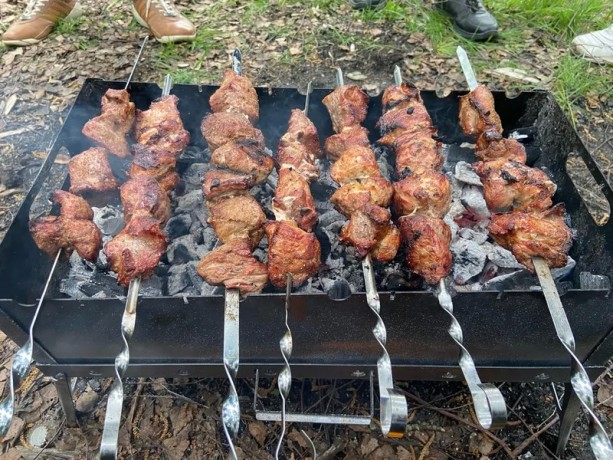 Мангал складной, сталь 1.5мм, с ручкой, большой многоразовый (на 3-5 человек)