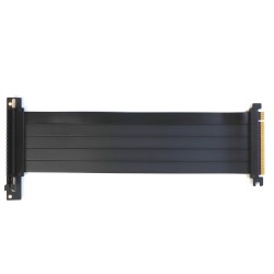 Райзер PCIE 4.0 x16 x16 на шлейфе гибкий черный