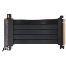 Райзер PCIE 4.0 x16 x16 на шлейфе гибкий черный