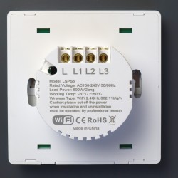 Умный выключатель света WIFI без нуля механический Tuya с Алисой