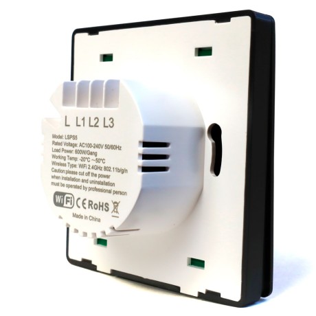 Умный выключатель света WIFI без нуля механический Tuya с Алисой