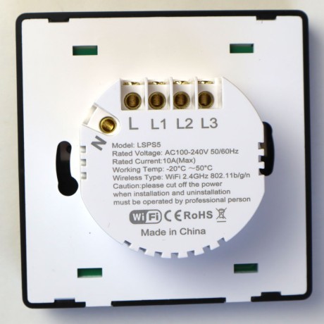 Умный выключатель света WIFI с нулем механический Tuya с Алисой